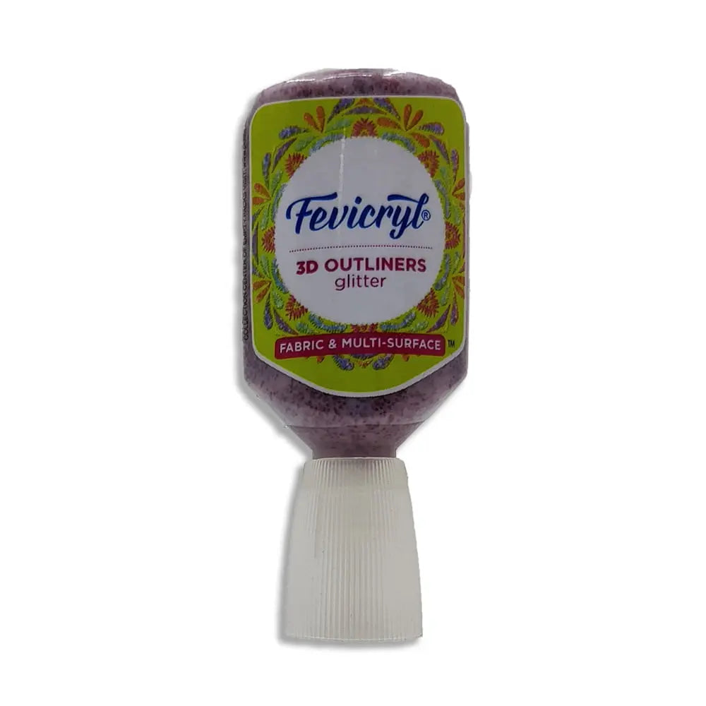 Pidilite Fevicryl 3D Outliners Glitter Fabric & Multi-Surface (Loose Colours) Pidilite