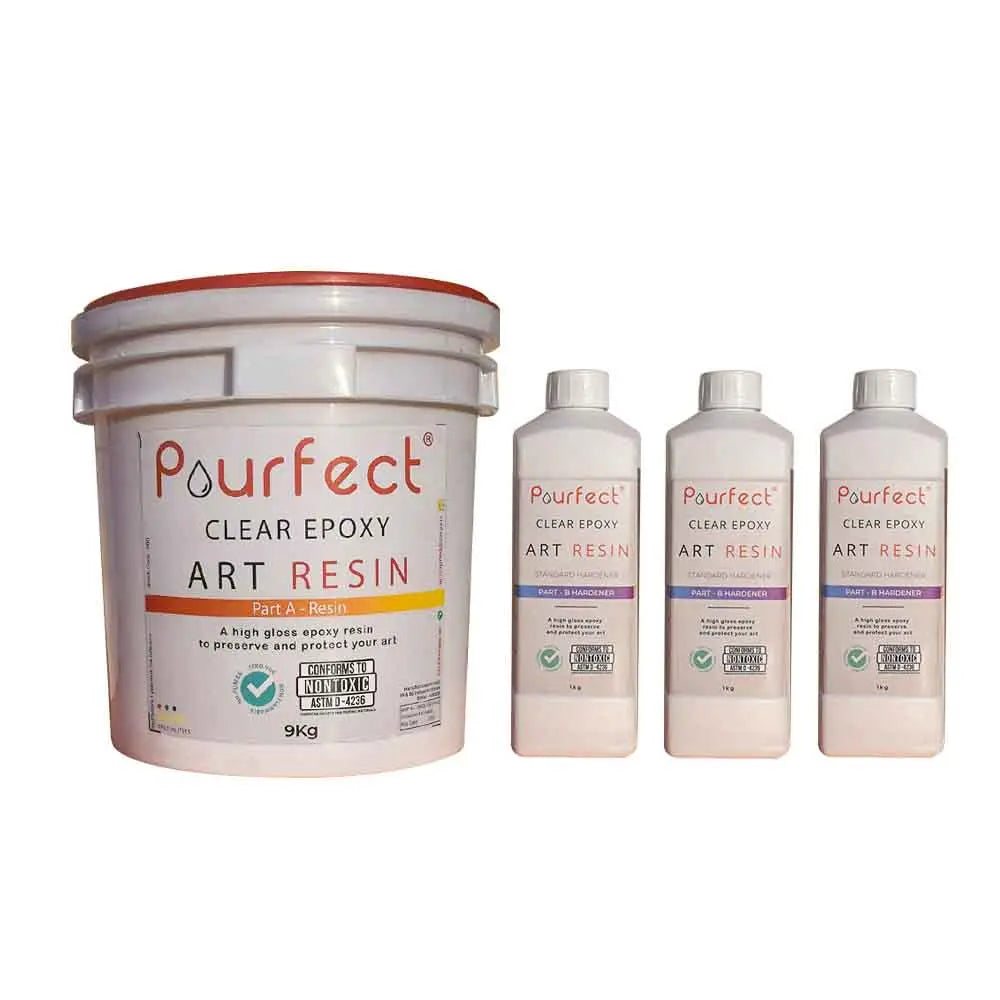 Pourfect 3:1 Epoxy Art Resin Kit - For Art and Craft, DIY, Home Decor Projects & Others Pourfect