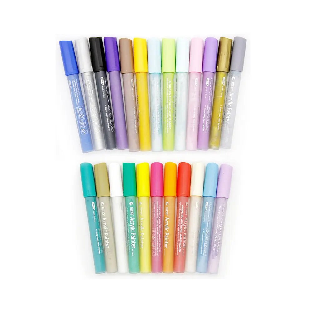 STA Acrylic Painter Marker 24 Colour Set