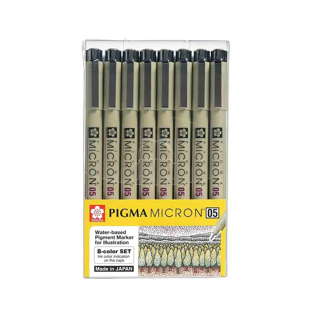 Sakura Pigma Micron Pen Colourful Ink Set of 8 Sakura