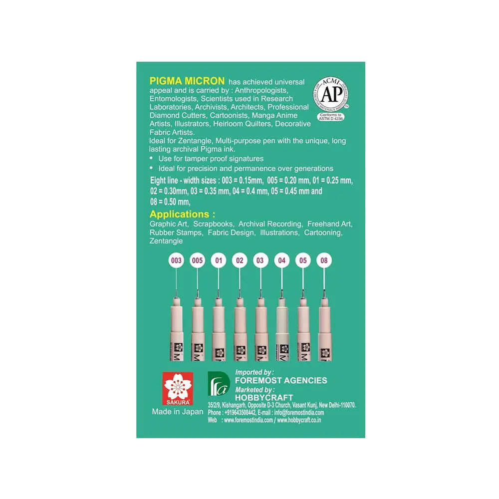 Sakura Pigma Micron Pen Set | Mandala Pen Sakura