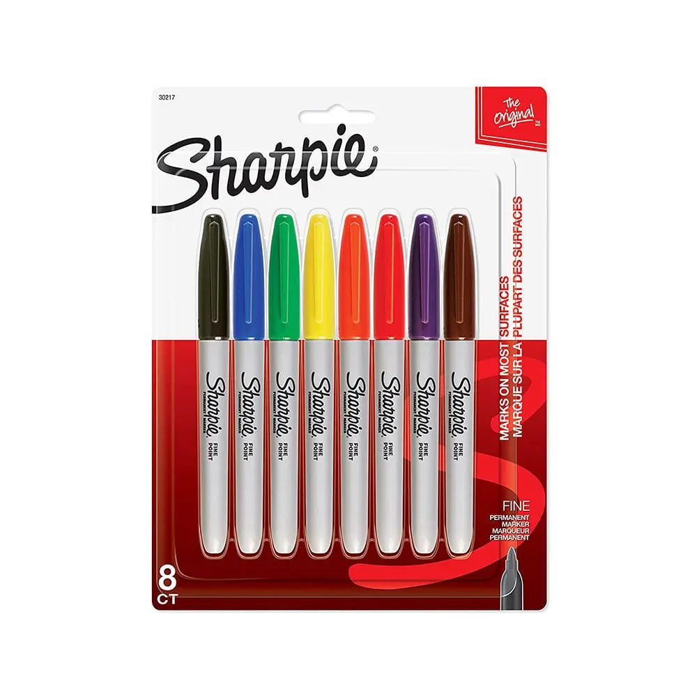 Sharpie Fine Marker Assorted 8 Colour Set Sharpie