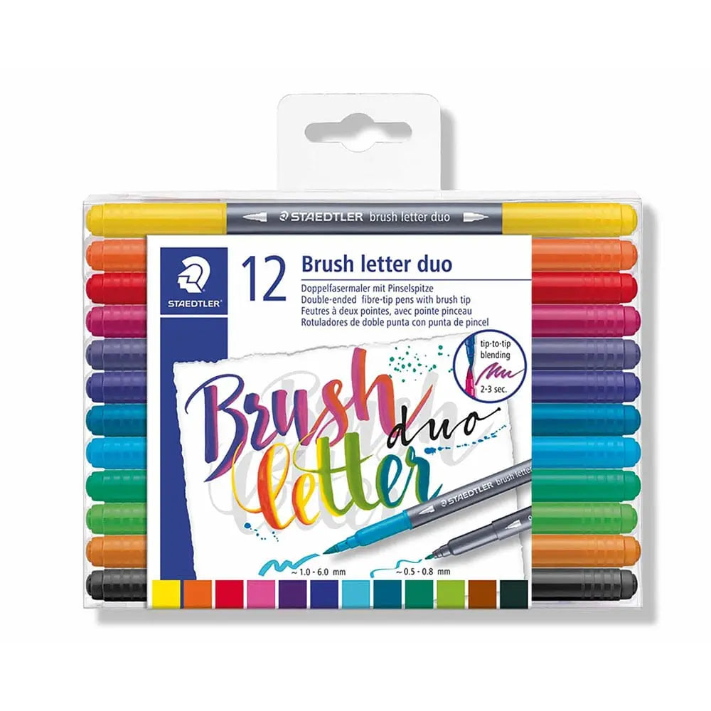 Staedtler 12 Brush Letter Duo Set