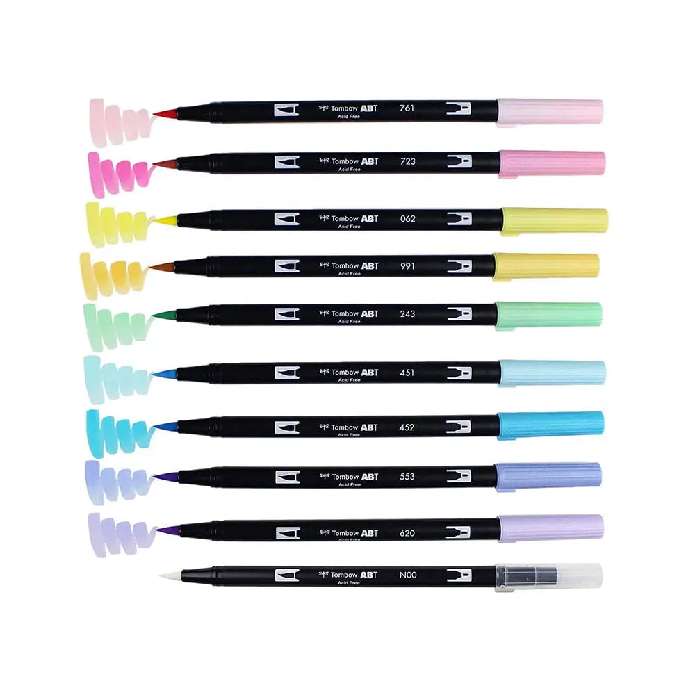 Tombow Dual Brush Pens Colour Set - Pastel Palette - Canvazo