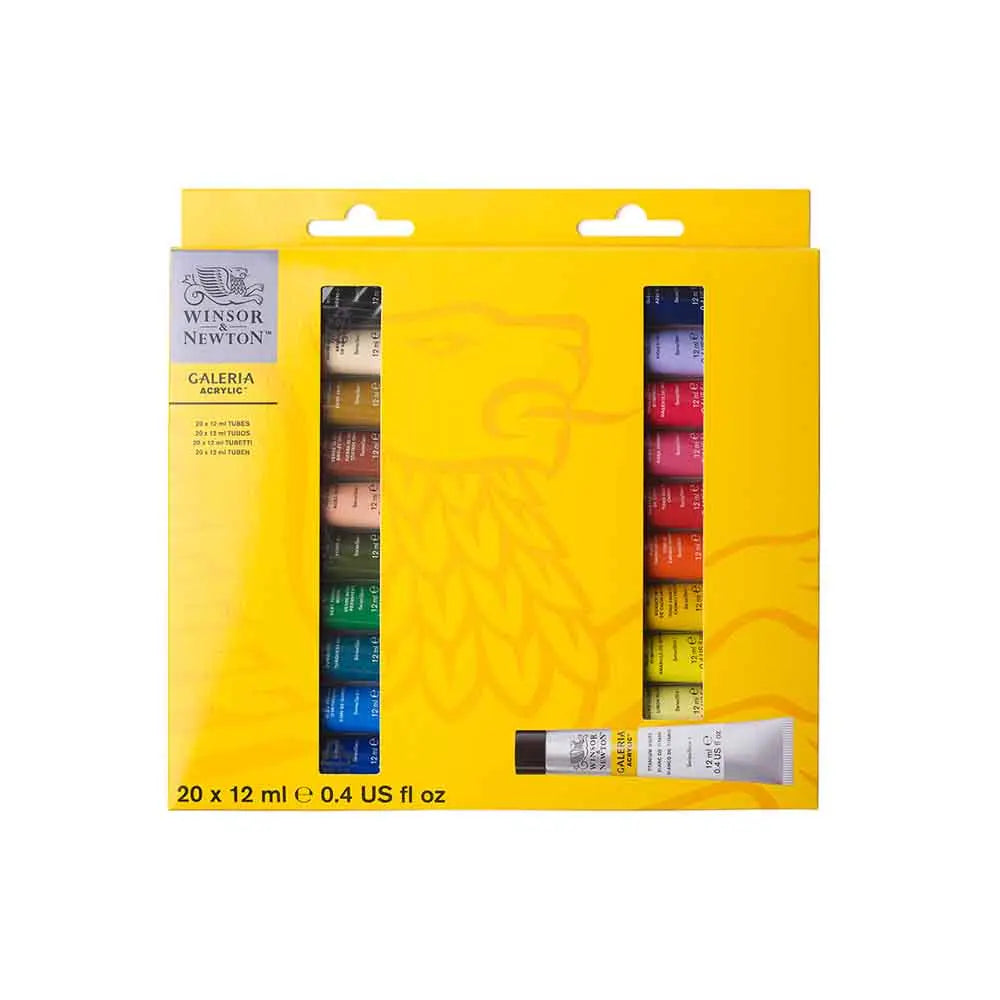 Winsor and Newton Galeria Acrylic Paints Set of 20 x 12 ML Canvazo