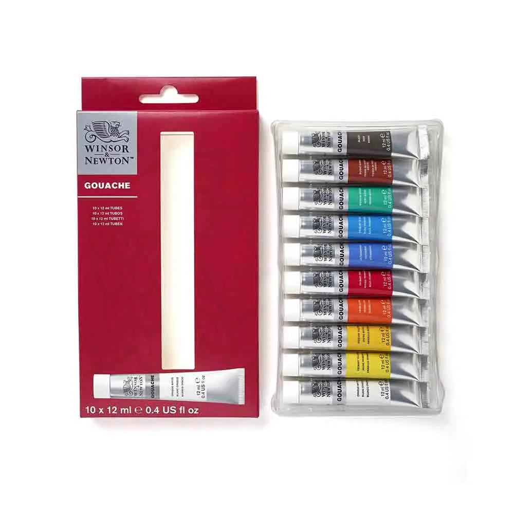 Winsor & Newton Gouache Colour - Access Set of 10 Tubes x 12ml Canvazo