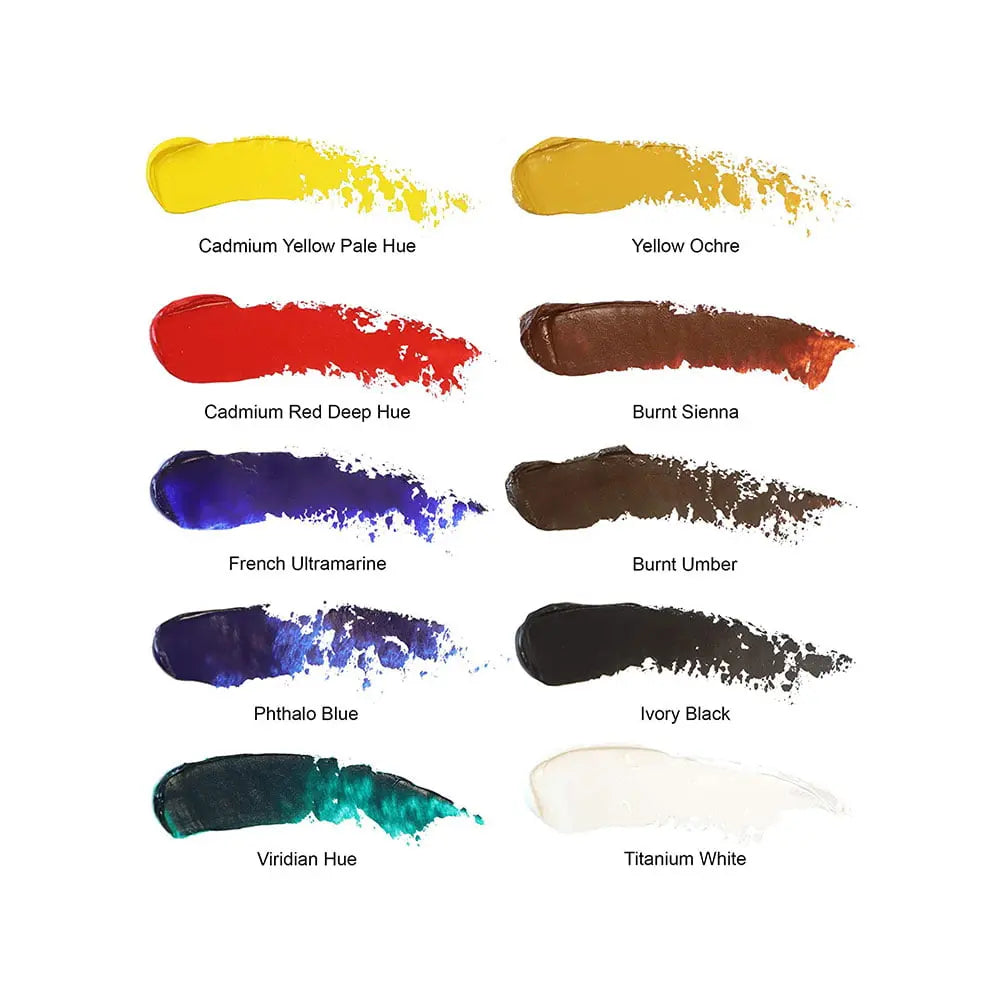 Winsor & Newton Winton Oil Colour - 10X21 ml Tubes set Winsor & Newton