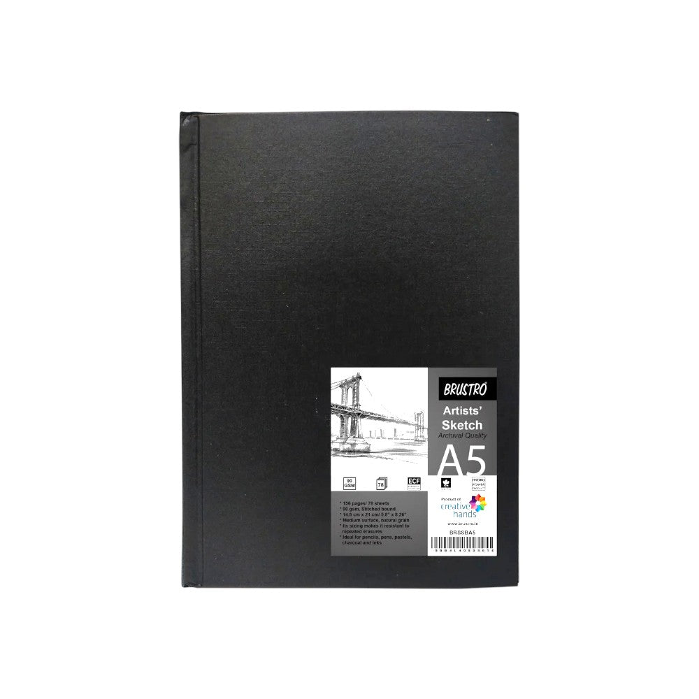 Brustro Artist Stitched Sketchbook A5 Portrait 90 GSM Front View