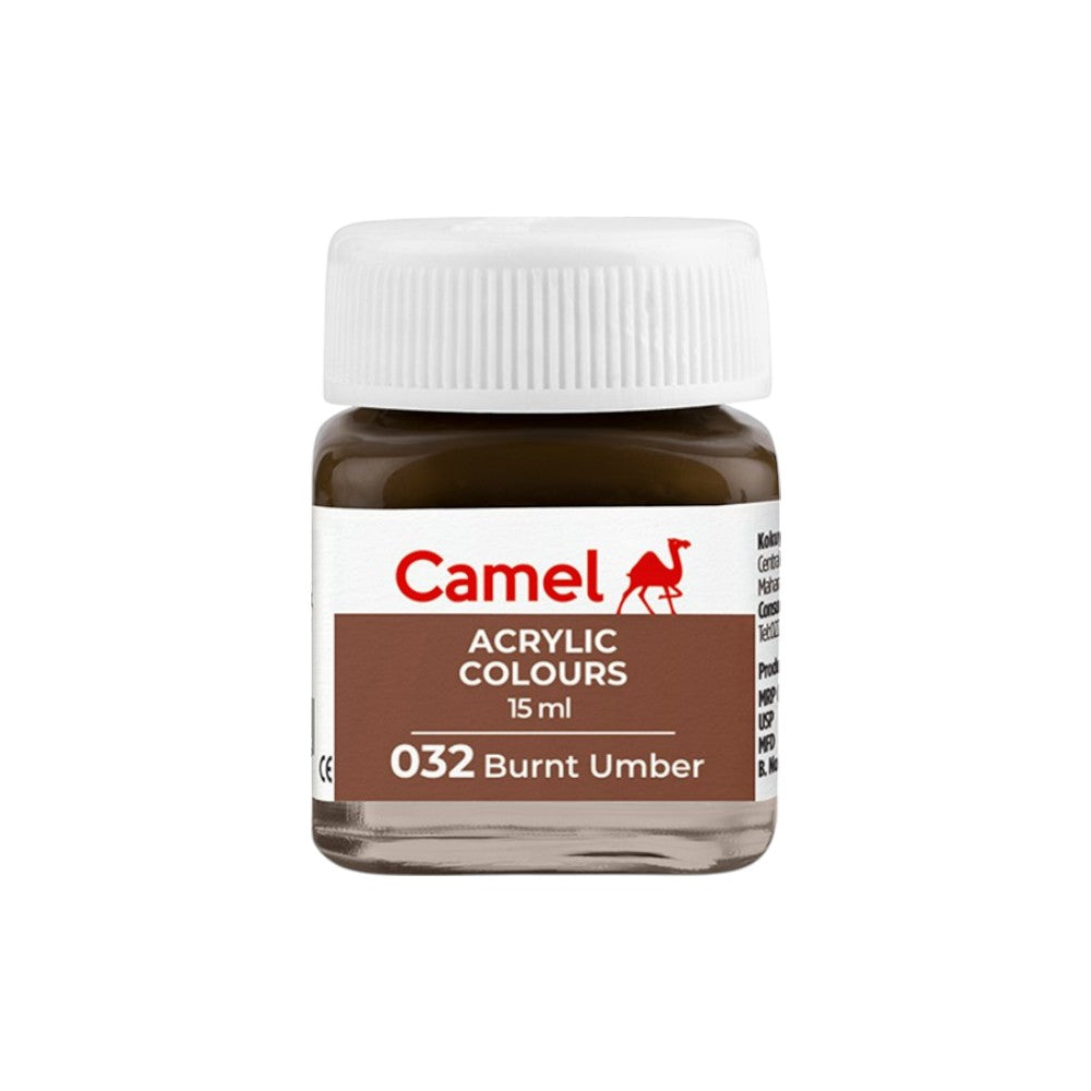 Camel Fabrica Acrylic Colours Ultra (Loose Colours) 15ml - Burnt Umber