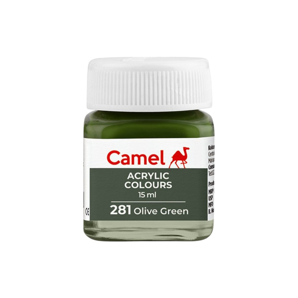 Camel Fabrica Acrylic Colours Ultra (Loose Colours) 15ml - Olive Green