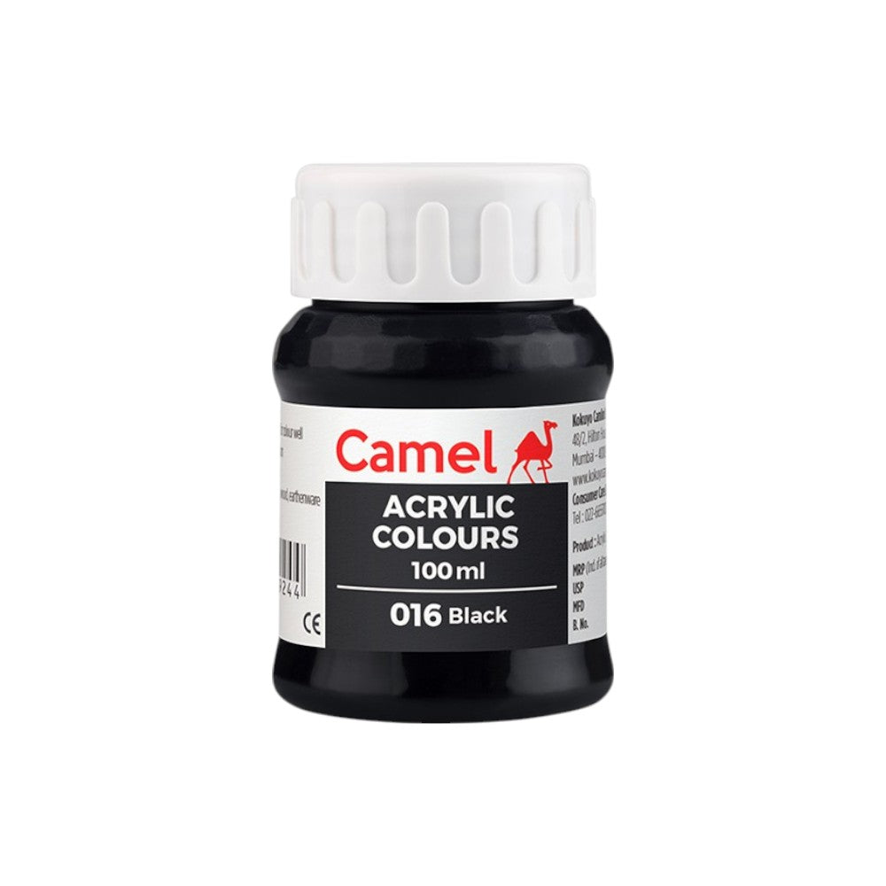 Camel Fabrica Acrylic Colours Ultra (Loose Colours) 100ml - Black