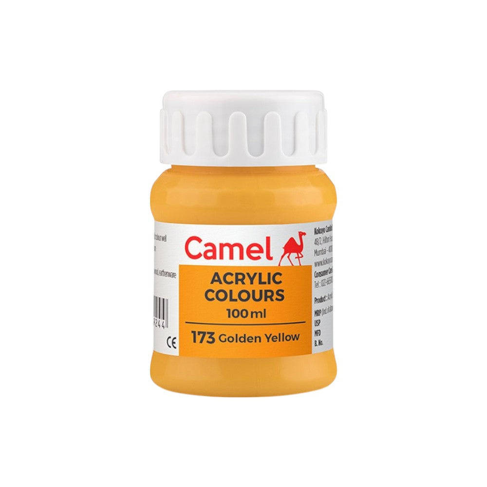 Camel Fabrica Acrylic Colours Ultra (Loose Colours) 100ml - Golden Yellow
