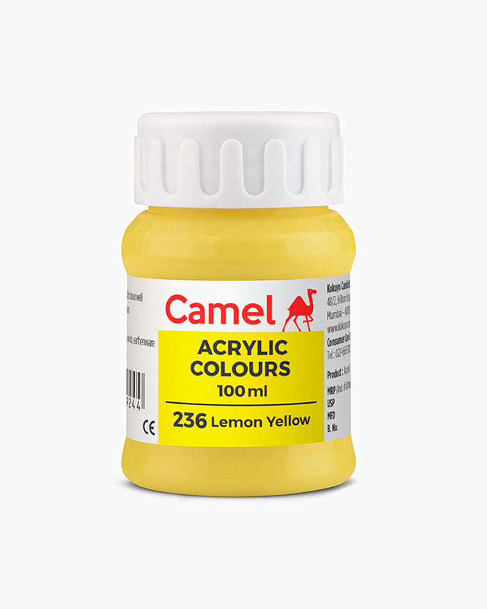 Camel Fabrica Acrylic Colours Ultra (Loose Colours) 100ml - Lemon Yellow