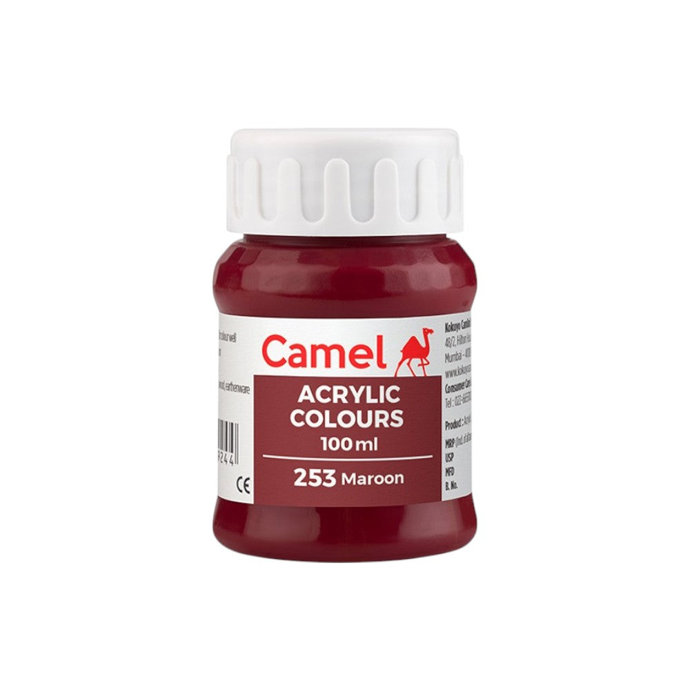 Camel Fabrica Acrylic Colours Ultra (Loose Colours) 100ml - Maroon