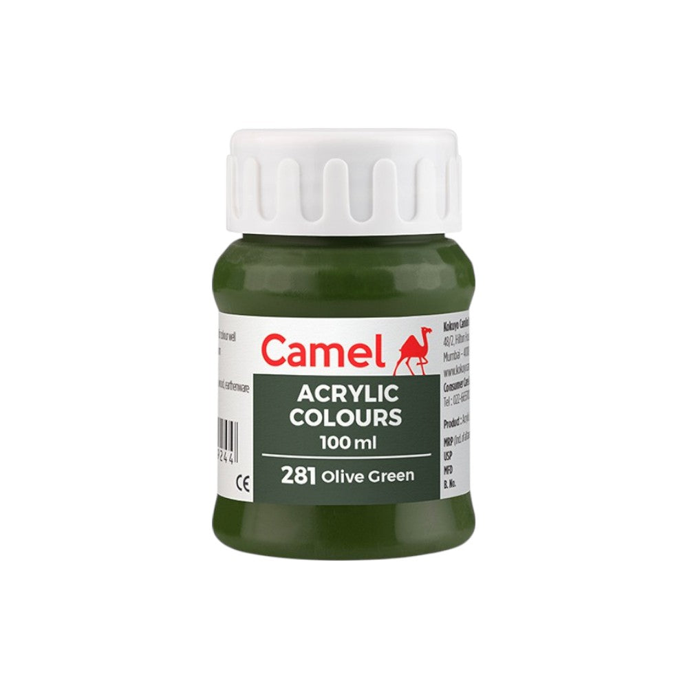 Camel Fabrica Acrylic Colours Ultra (Loose Colours) 100ml - Olive Green