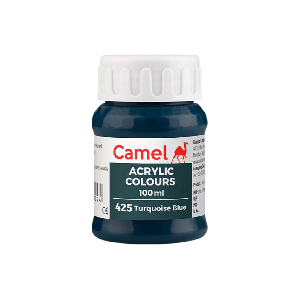 Camel Fabrica Acrylic Colours Ultra (Loose Colours) 100ml - Turquoise Blue