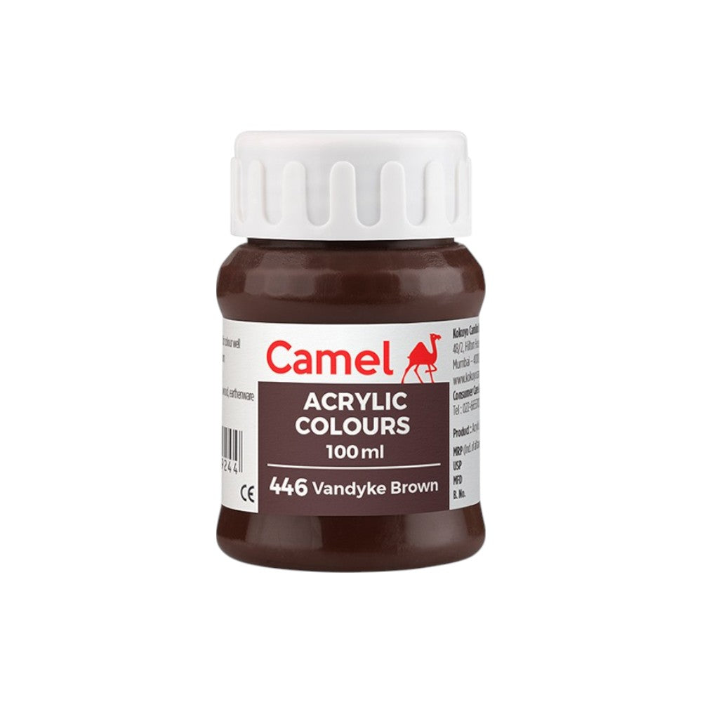 Camel Fabrica Acrylic Colours Ultra (Loose Colours) 100ml - Vandyke Brown