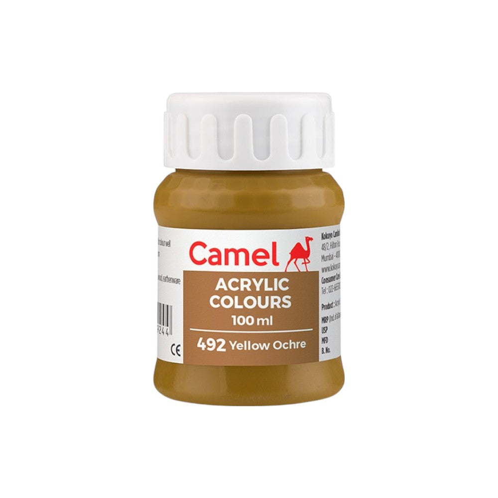 Camel Fabrica Acrylic Colours Ultra (Loose Colours) 100ml - Yellow Ochre
