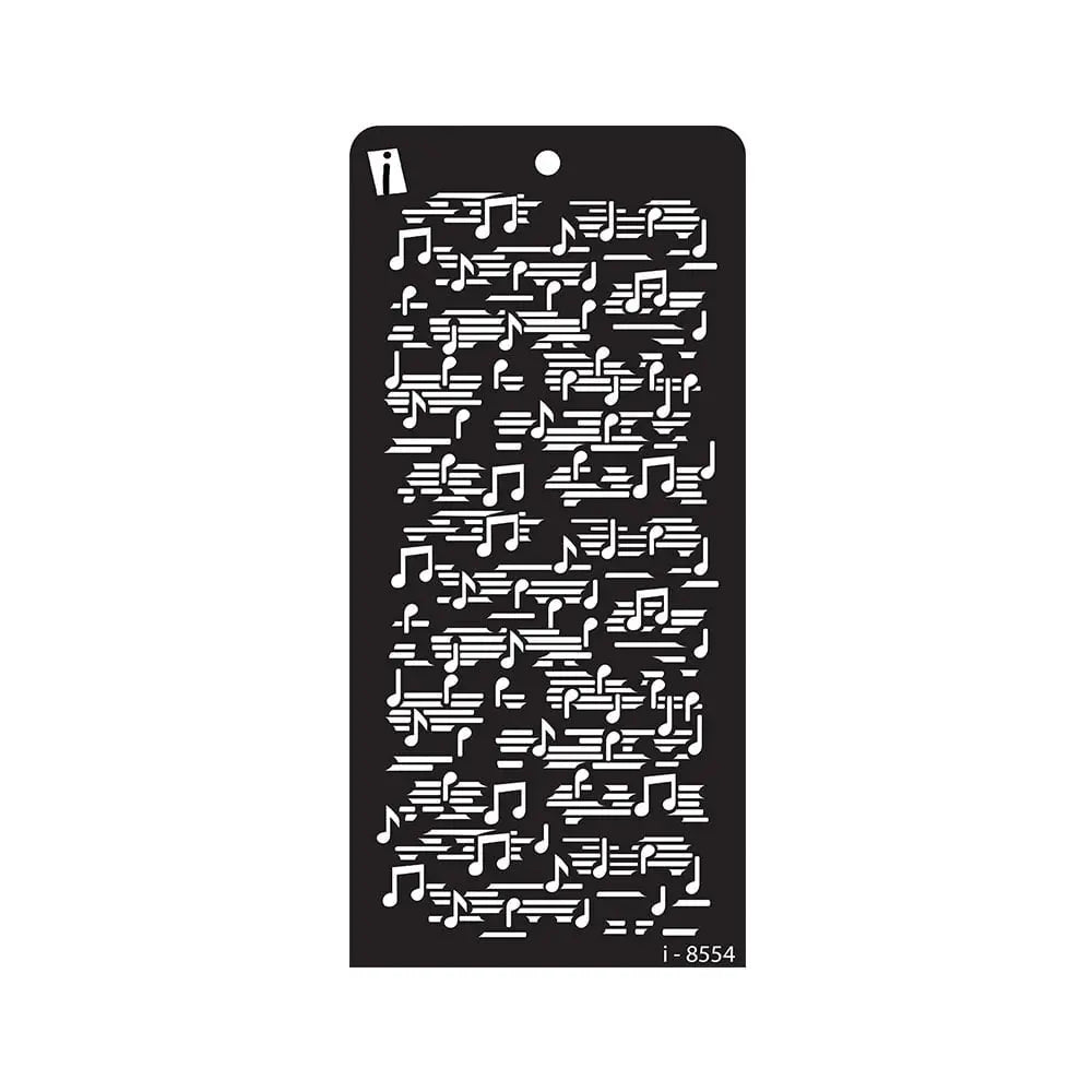 iCraft  Layering  Stencil- Musical Notes - 4X8 - 8554 iCraft