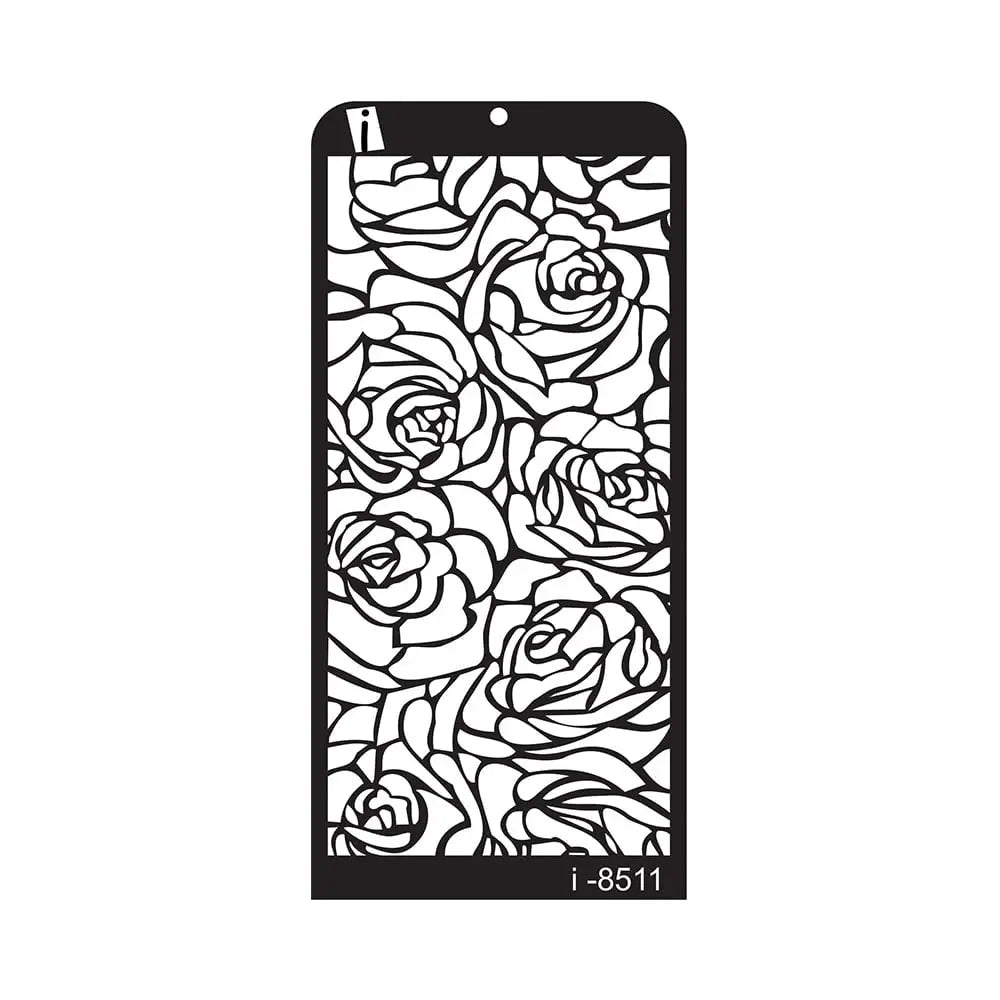 iCraft  Layering  Stencil Rose Pattern - 4X8 - 8511 iCraft