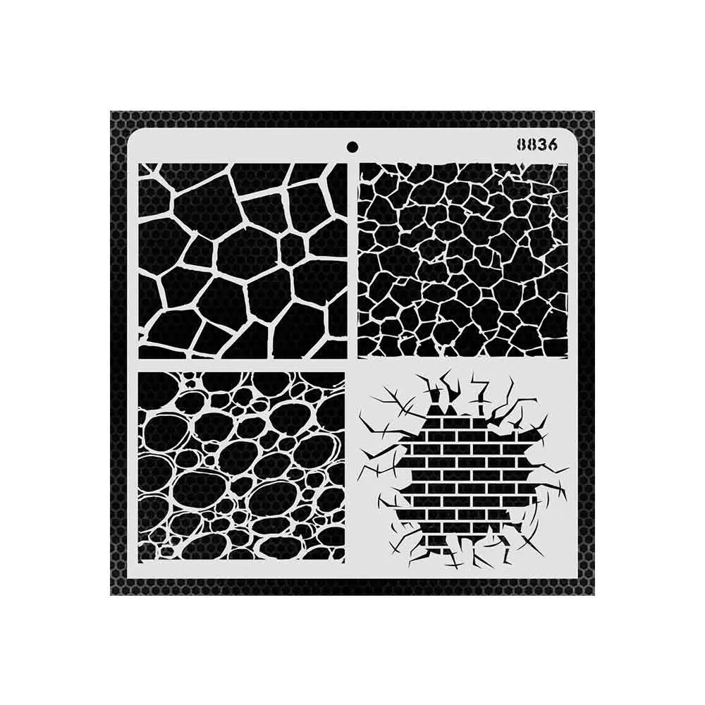iCraft Layering Cracked Surfaces Stencil- 12X12 -8836 iCraft