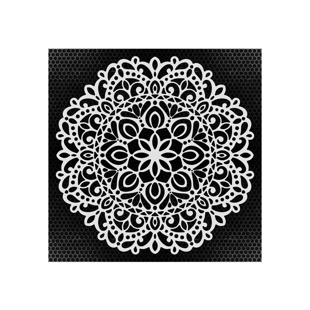 Aqua- Mandala Stencil for Painting- Large Reusable Mandala Stencils 84