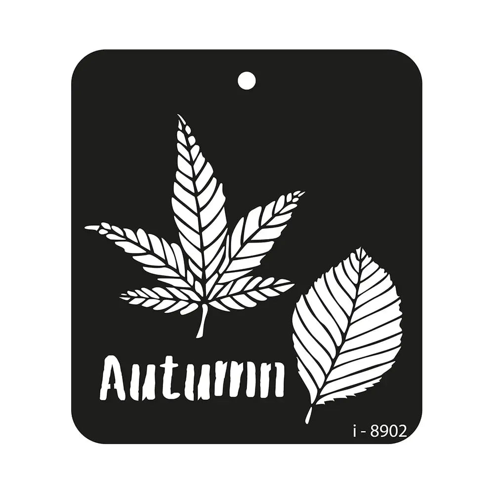 iCraft Mini Stencil - 4X4- 8902 Autumn Leaf design - Canvazo