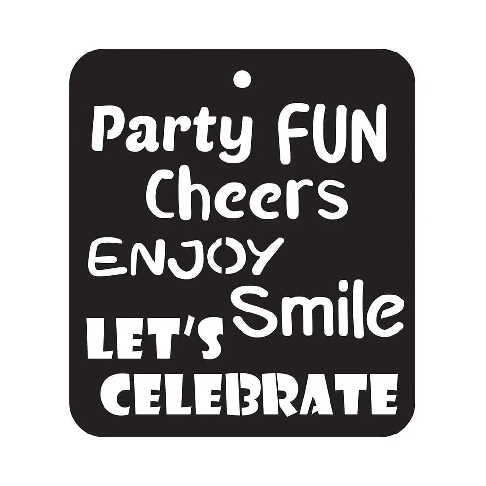 iCraft Mini Celebration Text Stencil- 4X4 - 8922 iCraft