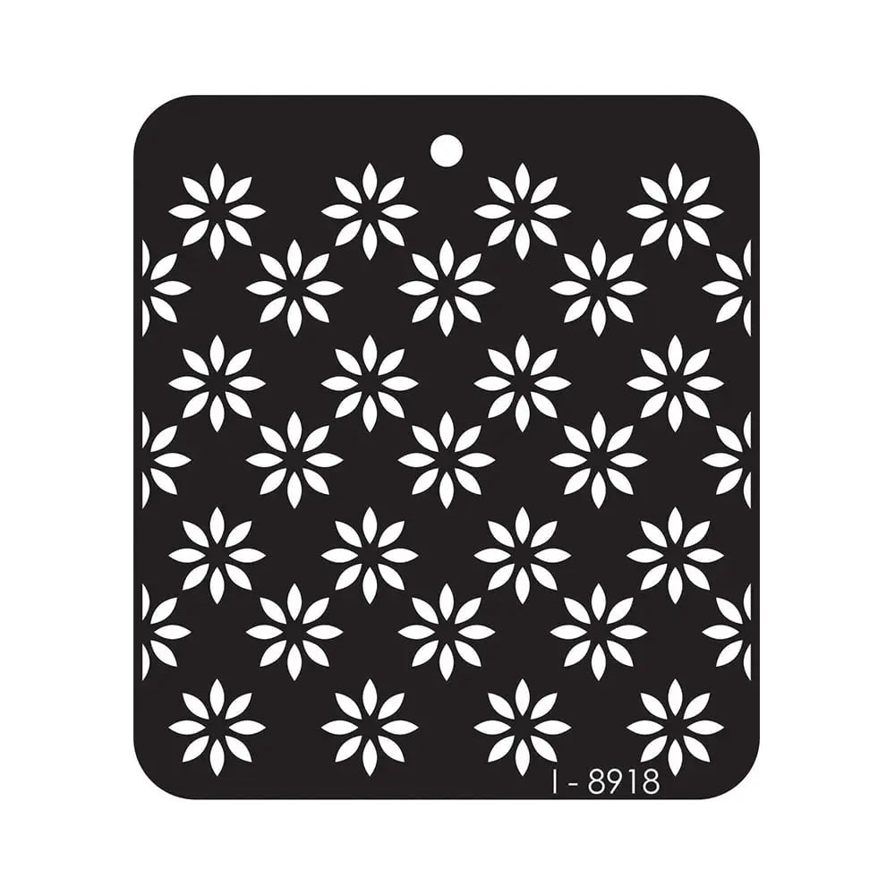 iCraft Mini Flower Pattern Stencil- 4X4 - 8918 iCraft