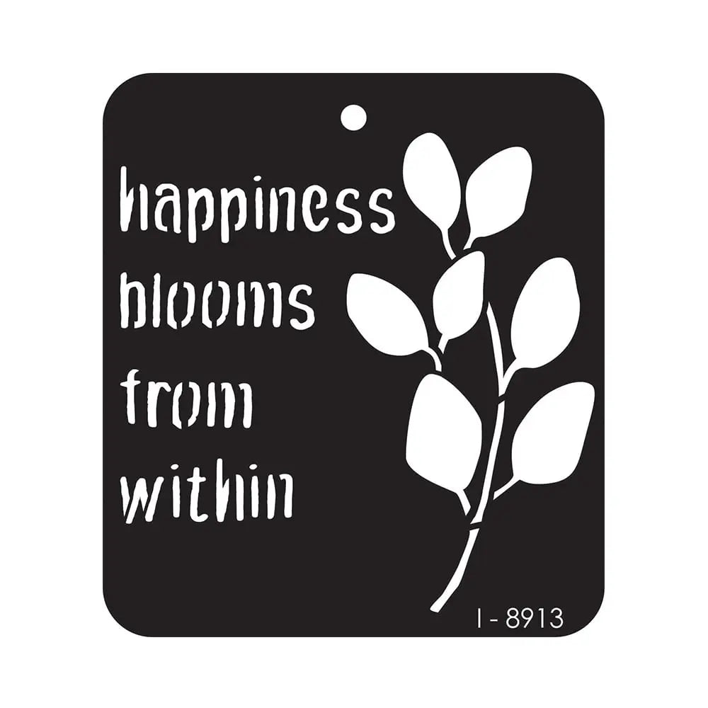 iCraft Mini Happiness Quote Stencil- 4X4 - 8913 iCraft