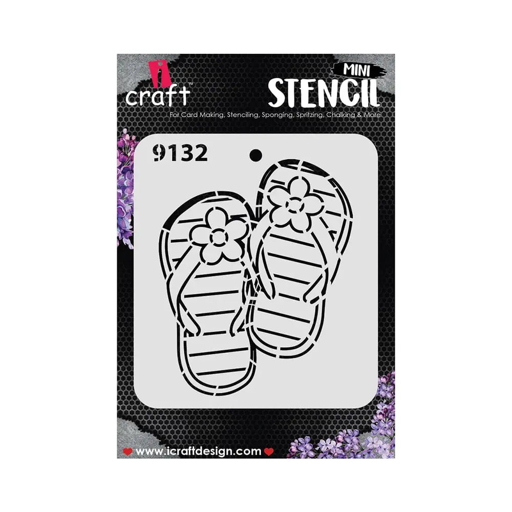 iCraft Mini Slippers Stencil- 4X4 - 9132 iCraft