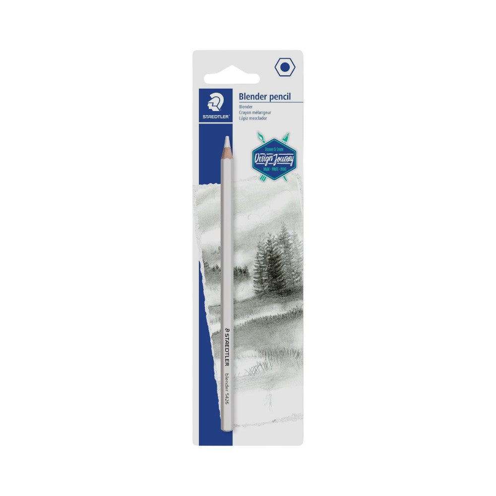 Staedtler Blender Pencil Blister Pack - Wax-based, non-pigmented pencil for smooth blending in artwork