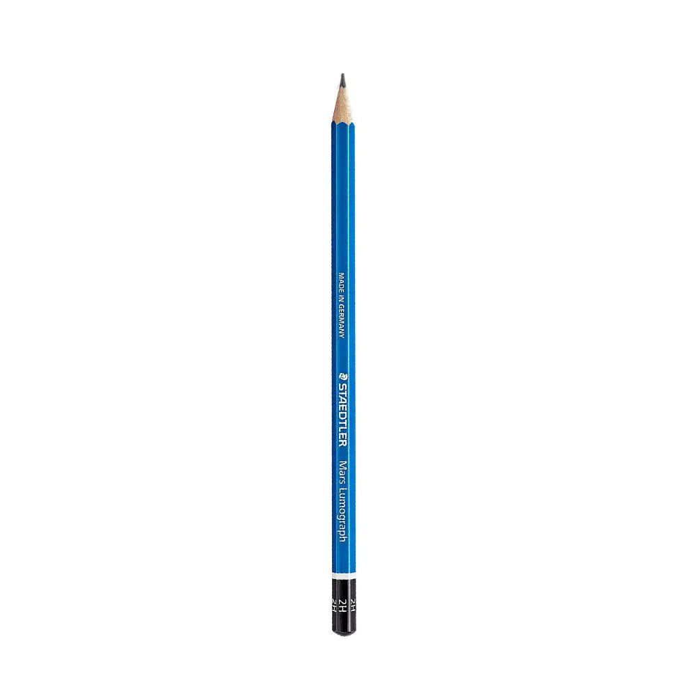 Staedtler Mars Lumograph Pencil Blue 2H - Light graphite for technical and detailed work