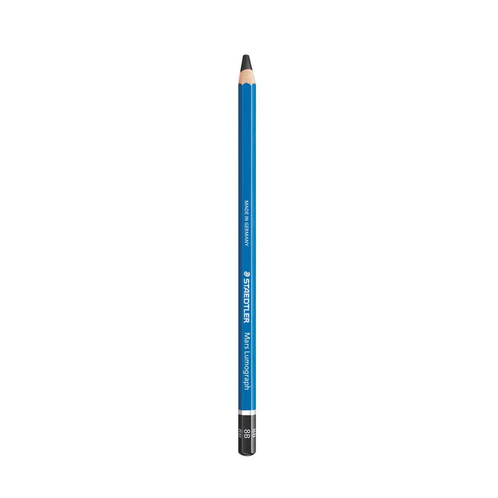 Staedtler Mars Lumograph Pencil Blue 8B - Soft and bold for expressive artwork