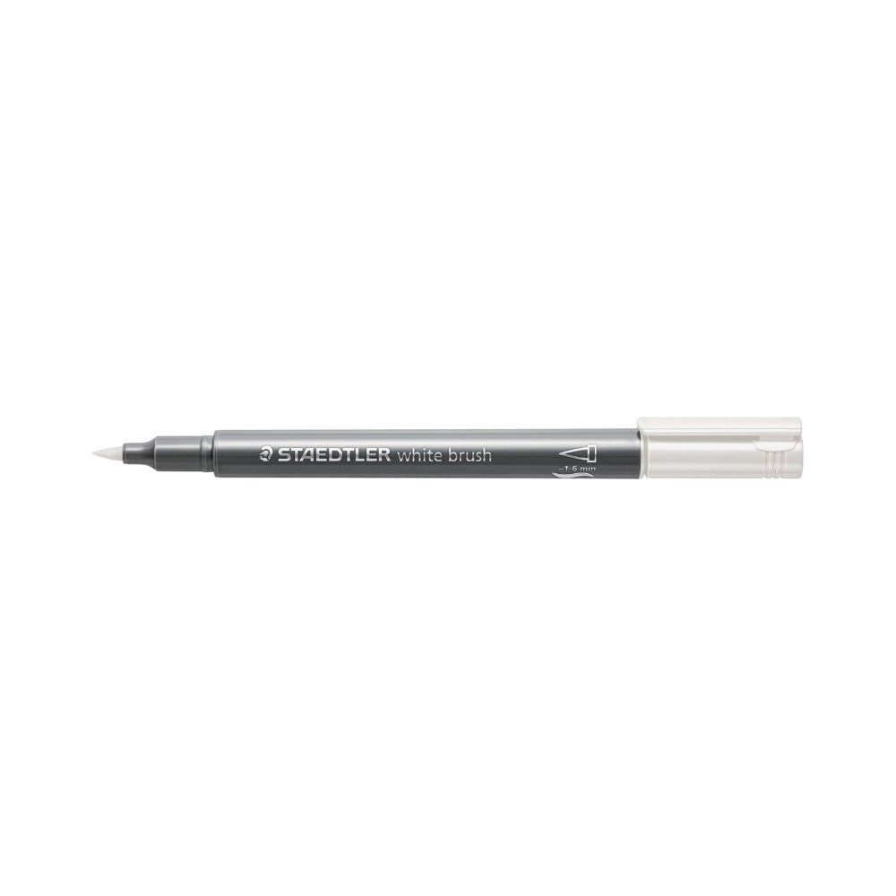 Staedtler Metallic Marker Pen With Brush Tip - White - Loose Colour