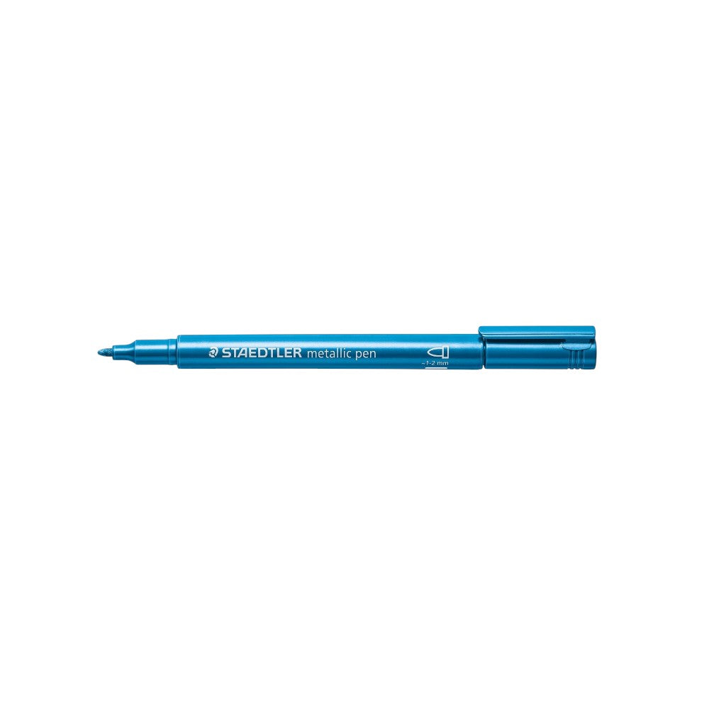 Staedtler Metallic Pen Metallic Blue 373 - Stunning metallic blue ink for bold accents