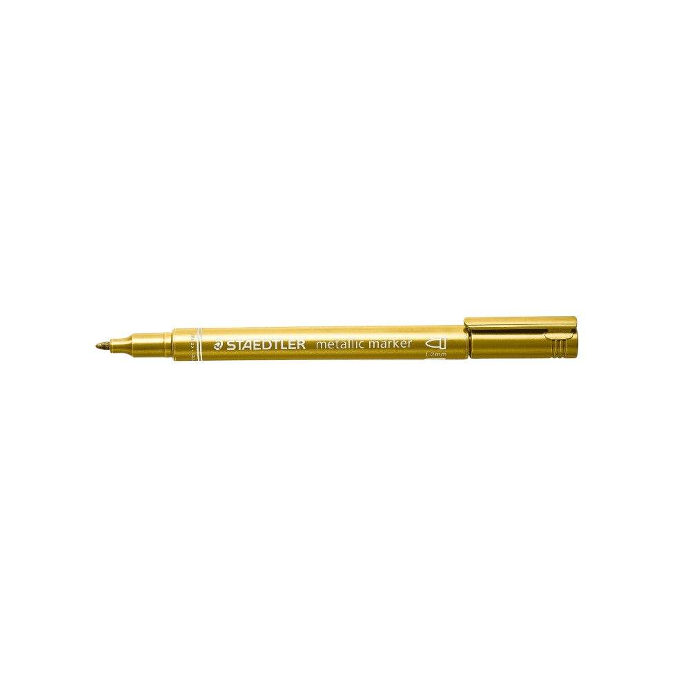 Staedtler Metallic Pen Gold 11 - Rich, elegant gold ink for creative writing and decorations